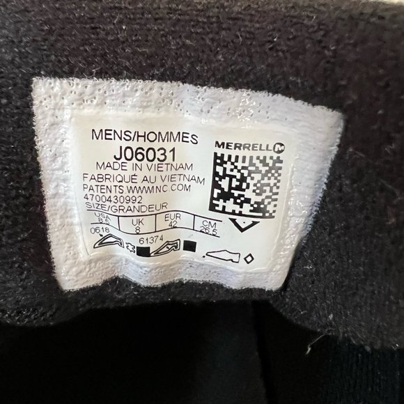 MERREL Men's Moab 3 Mid Hiking Boots Size 8.5 - Like New! - Picture 5 of 6